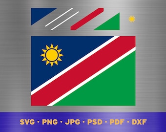Namibia flag svg layered, Namibian flag svg, Namibian flag cricut, Namibia flag png, Namibian flag png