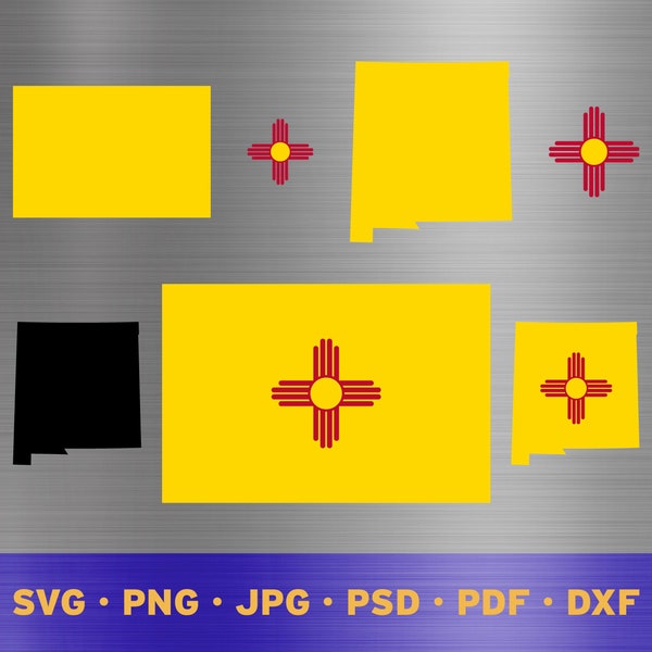 New Mexico state flag svg layered, New Mexico state flag cricut, New Mexico state flag png