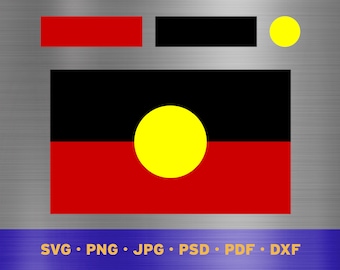 Australian Aboriginal flag svg layered, Aborigine flag svg, Aboriginal flag cricut, Australian Aboriginal flag png