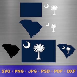 South Carolina Staatsflagge svg überlagert, South Carolina Staatsflagge Cricut, South Carolina Staatsflagge png