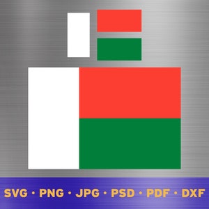 Madagaskar vlag svg gelaagd, Madagaskar vlag svg, Madagaskar vlag cricut, Madagaskar vlag png, Madagaskar vlag png