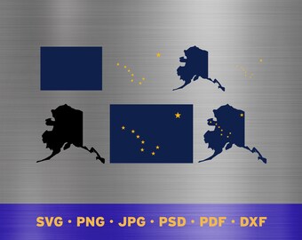 Alaska state flag svg layered, Alaska state flag cricut, Alaska state flag png