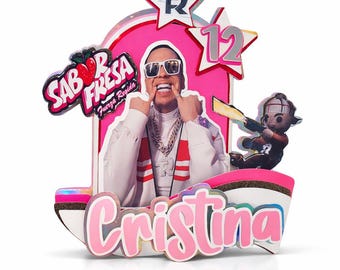 Fuerza Regida Cake Topper Personalized – Fuerza Birthday  – fuerza regida Party Decor – regida CakeTopper Inspired theme.