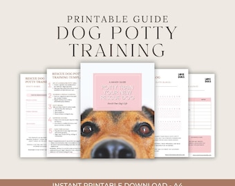 Checklist e livro de exercícios para treinar seu novo cão resgatado a usar o penico | Treinamento para cães adultos usando o penico | Download de treinamento para filhotes em casa