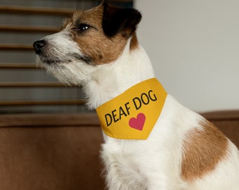 Deaf Dog Awareness Bandana Collar