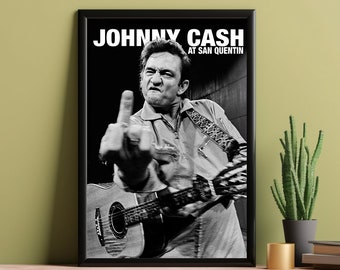 Johnny Cash - San Quentin Poster - Music Fan Collectibles
