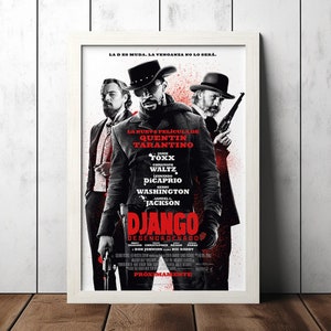 Django Unchained Classic Movie Poster - Film Fan Collectibles - Vintage Movie Poster - Home Decor - Wall Art