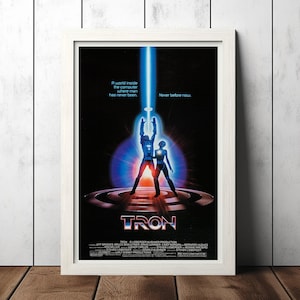 Tron 1982 Classic Vintage Movie Poster - Film Fan Collectibles - Retro Movie Poster - Home Decor - Wall Art