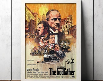 The Godfather 1972 Classic Vintage Movie Poster - Film Fan Collectibles - Retro Poster - Home Decor - Wall Art