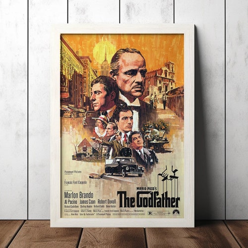 The Godfather 1972 Classic Vintage Movie Poster - Film Fan
