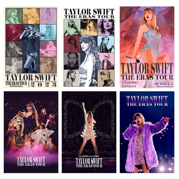 Taylor Swift: The Eras Tour 2023 Concert Poster - Music Fan Collectibles - Vintage Music Poster - Home Decor - Wall Art