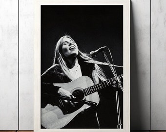 Joni Mitchell Concert Poster - Music Fan Collectibles - Vintage Music Poster - Home Decor - Wall Art