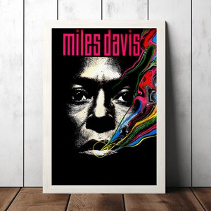 Poster di Miles Davis - Poster di concerti - Collezionabili per fan della musica - Poster di musica vintage - Arredamento per la casa - Arte murale