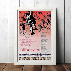 Pôster de filme clássico A Bridge Too Far - Colecionáveis de fãs de cinema - Pôster de filme vintage - Decoração para casa - Arte de parede - Pôsteres Presentes