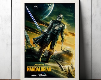 The Mandalorian Season 3 Classic Movie Poster - Film Fan Collectibles - Vintage Movie Poster - Home Decor - Wall Art