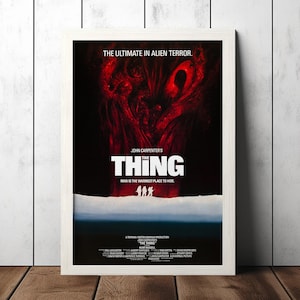 The Thing (1982) Classic Horror Movie Poster - Film Fan Collectibles - Vintage Movie Poster - Home Decor - Wall Art - Posters Gifts