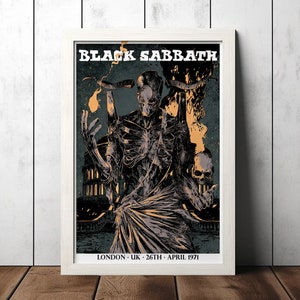 Black Sabbath Vintage Rock Konzert Poster - Musik Fan Sammlerstücke - Vintage Musik Poster - Home Decor - Wand Kunst