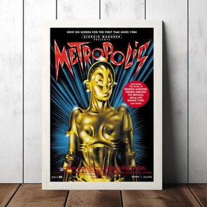 Metropolis (1927) Classic Vintage Movie Poster - Film Fan Collectibles - Home Decor - Wall Art - Posters Gifts