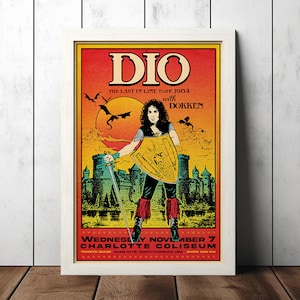 Dio 1984 Tour Poster - Music Fan Collectibles - Vintage Music Poster - Home Decor - Wall Art