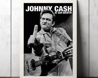 Johnny Cash - San Quentin Poster - Music Fan Collectibles