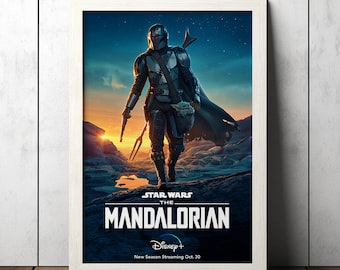 The Mandalorian Staffel 2 Classic Filmplakat - Film Fan Sammlerstücke - Vintage Film Poster - Wohnkultur - Wand Kunst