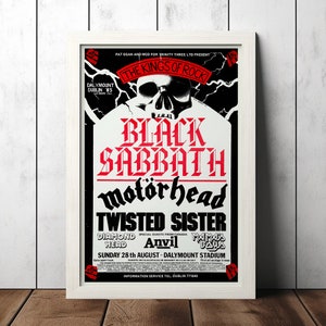 Black Sabbath 1983 Vintage Konzert Poster - Musik Fan Sammlerstücke - Vintage Musik Poster - Home Decor - Wand Kunst