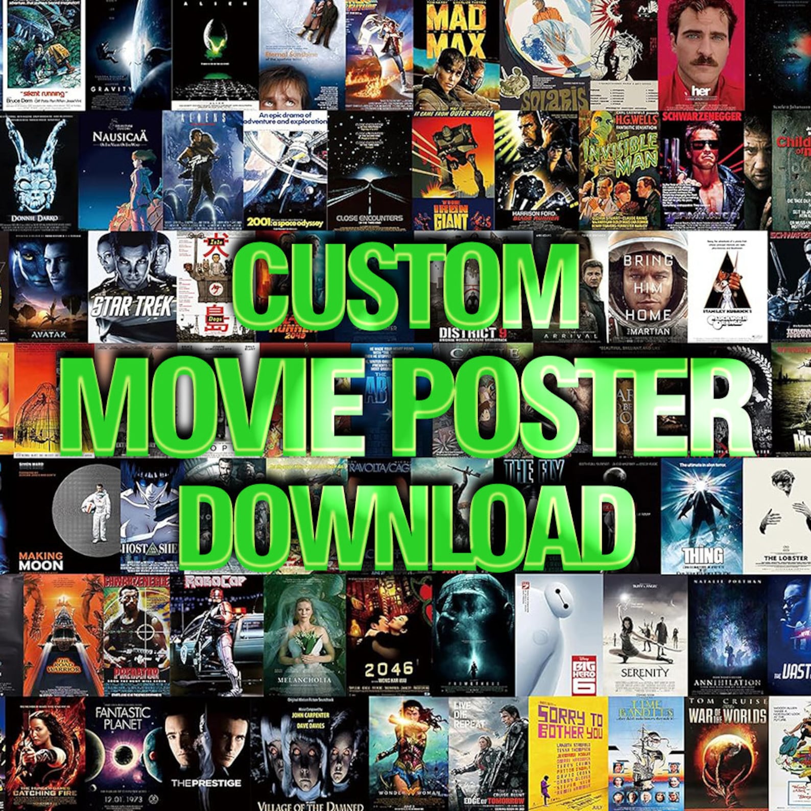 Custom Movie Poster Digital Download Film Poster TV Poster Music Poster