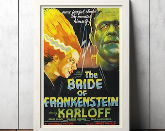 Frankensteins Braut (1935) Classic Film Poster - Film Fan Sammlerstücke - Vintage Film Poster - Wohnkultur - Poster Geschenke