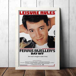 Ferris Bueller&#39;s Day Off (1986) Classic Movie Poster - Film Fan Collectibles - Vintage Movie Poster - Home Decor - Wall Art - Poster Gifts