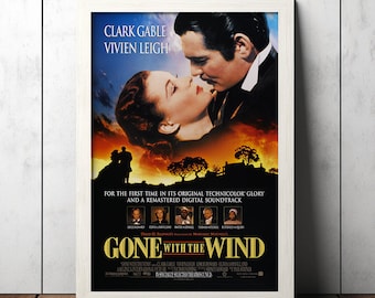 Vom Winde Verweht 1939 Classic Vintage Film Poster - Film Fan Sammlerstücke - Vintage Movie Poster - Wohnkultur - Wand Kunst