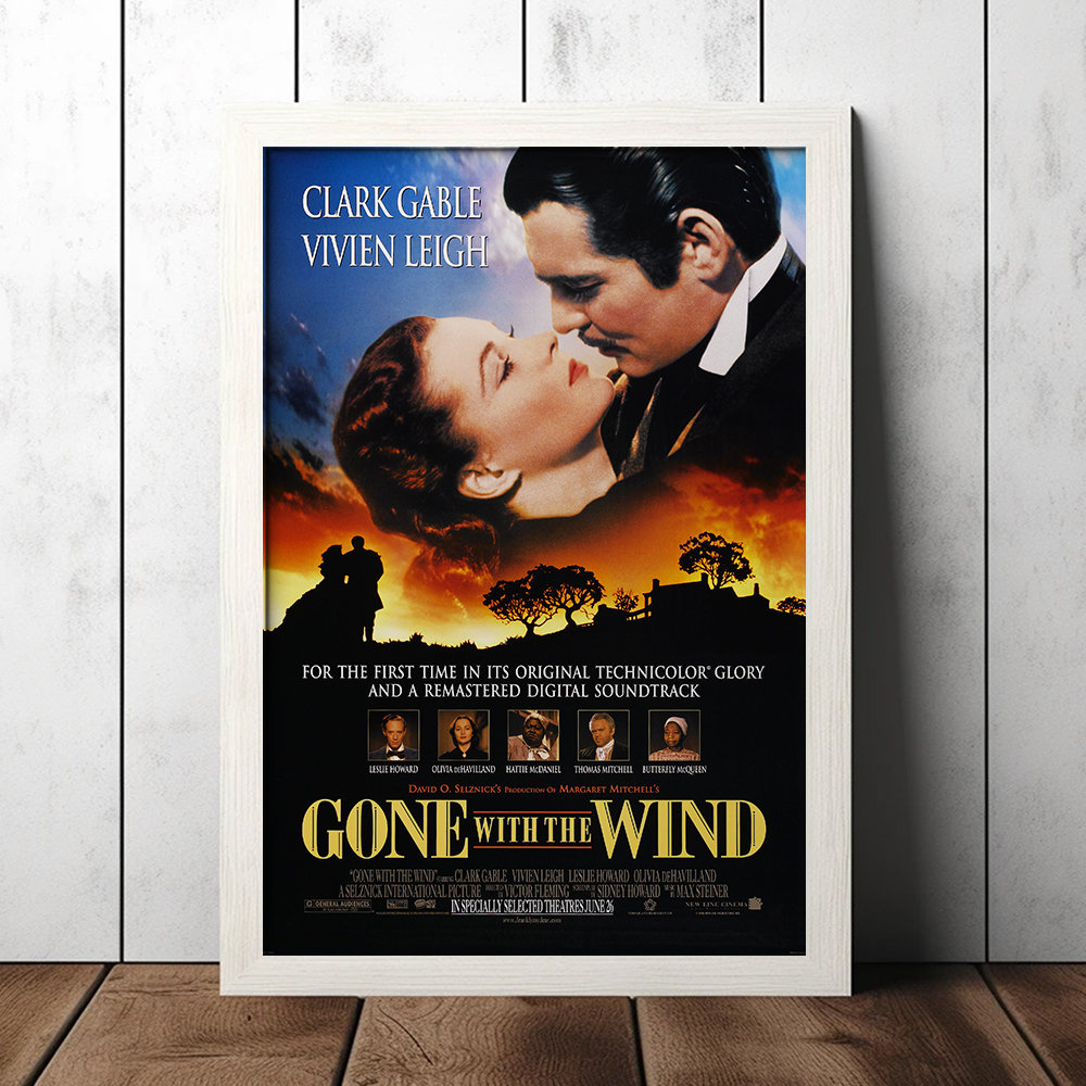 Autant en emporte le vent 1939 affiche de film vintage classique - objets de collection de cinéphiles - affiche de film vintage - décoration d'intérieur - art mural