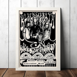 Black Sabbath Vintage Konzert Poster - Musik Fan Sammlerstücke - Vintage Musik Poster - Home Decor - Wand Kunst
