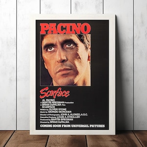 Póster clásico de Scarface (1983) - Artículos de colección para cinéfilos - Póster vintage - Decoración del hogar - Arte mural - Pósters y regalos