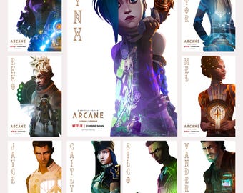 League of Legends Character Posters, Arcane League Animation Movie Poster, Canvas Print, Room Decor, Home Decor, Wall Art, Posters Gifts