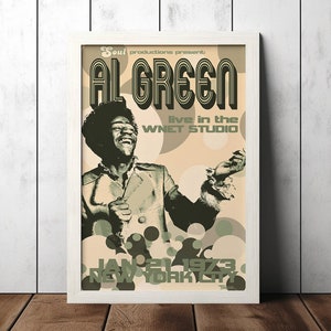 Al Green Concert Poster - Music Fan Collectibles - Vintage Music Poster - Home Decor - Wall Art