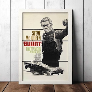 Bullitt (1968) Classic Movie Poster - Film Fan Collectibles - Vintage Movie Poster - Home Decor - Wall Art