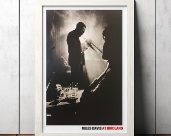 Miles DaVIs - Live At Birdland Poster  - Music Fan Collectibles - Vintage Music Poster - Home Decor - Wall Art