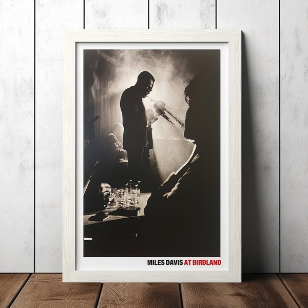 Miles DaVIs - Live At Birdland Poster  - Music Fan Collectibles - Vintage Music Poster - Home Decor - Wall Art