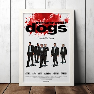 Póster clásico de la película Reservoir Dogs (1992) - Artículos de colección para cinéfilos - Decoración del hogar - Arte mural - Pósters y regalos