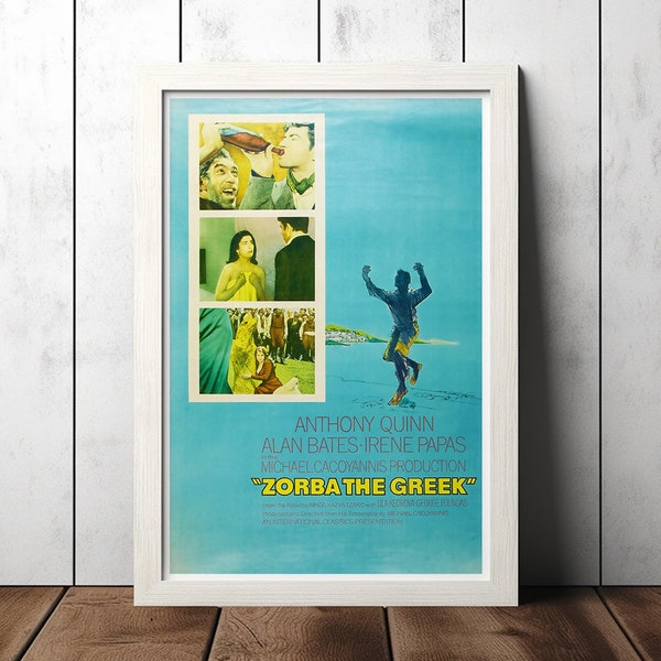 Vintage Zorba The Greek Classic Movie Poster - Film Fan Collectibles - Retro Poster - Home Decor - Wall Art - Poster Gifts