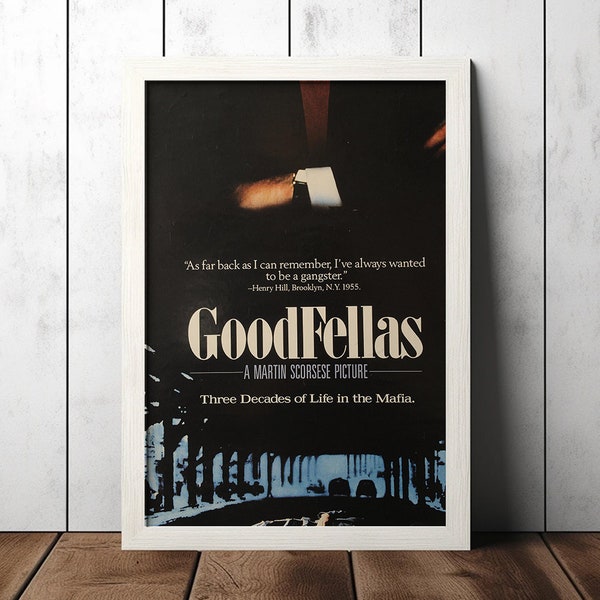 GoodFellas 1990 Classic Movie Poster - Film Fan Collectibles - Vintage Movie Poster - Home Decor - Wall Art