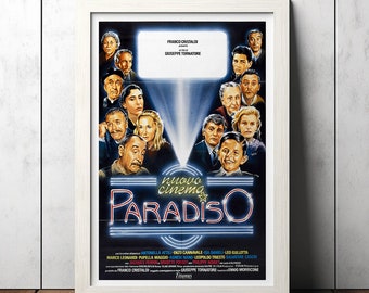 Nuovo Cinema Paradiso (1988) Cartel de película clásica - Coleccionables de fanáticos del cine - Cartel de película vintage - Decoración del hogar - Arte de pared - Regalos de carteles