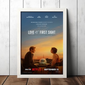 Love at First Sight (2023) Classic Movie Poster - Film Fan Collectibles - Home Decor - Wall Art - Posters Gifts