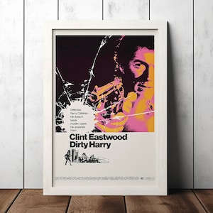 Dirty Harry (1971) Classic Movie Poster - Film Fan Collectibles - Vintage Movie Poster - Home Decor - Wall Art