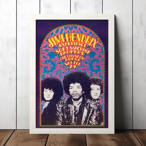 Jimi Hendrix Experience 1968 Concert Poster - Music Fan