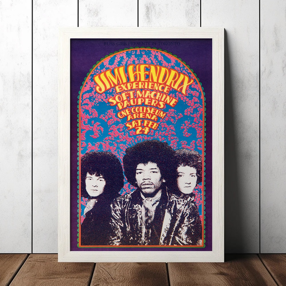 Jimi Hendrix Experience 1968 Concert Poster - Music Fan