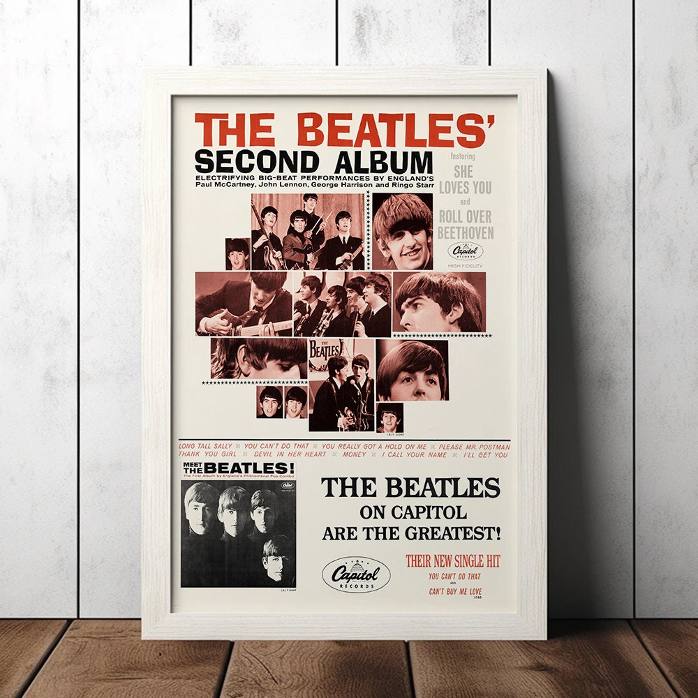 ビートルズポスター Beatles Poster 1964 Washington DC 1st USA Concert Art Print
