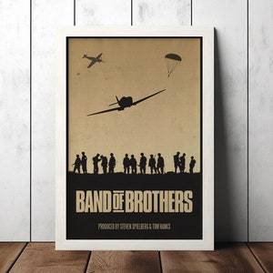 Band of Brothers (2001) Pôster de filme clássico - Colecionáveis de fãs de cinema - Decoração para casa - Arte de parede - Pôsteres Presentes