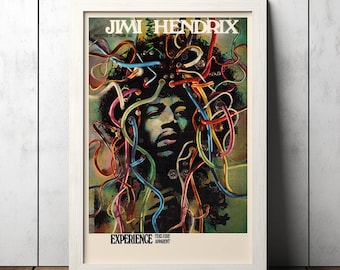 Jimi Hendrix Experience 1969 Wire-Hair Konzertplakat – Musik-Fan-Sammlerstücke – Vintage-Musikplakat – Heimdekoration – Wandkunst