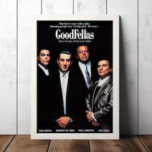 Pôster clássico do filme GoodFellas de 1990 - Colecionáveis para fãs de cinema - Pôster de filme vintage - Decoração para casa - Arte de parede